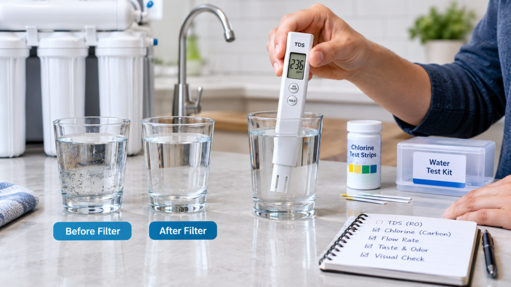 : How to test if your water filter is working properly at home using a TDS meter and water testing kit