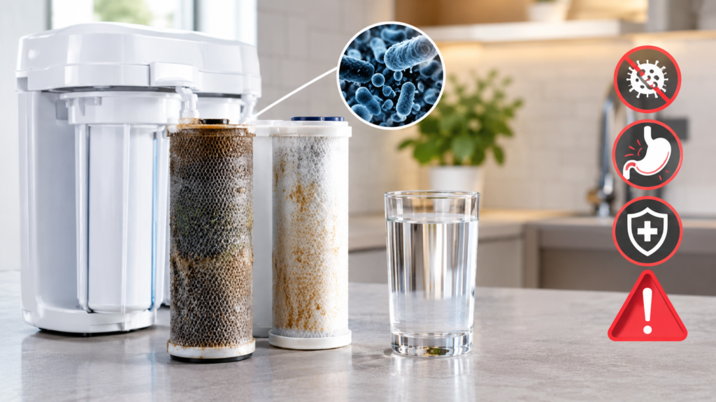 Health risks of not changing a water filter on time