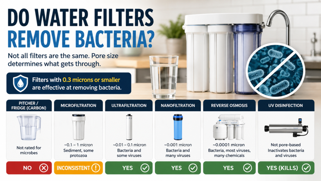 : Do water filters remove bacteria