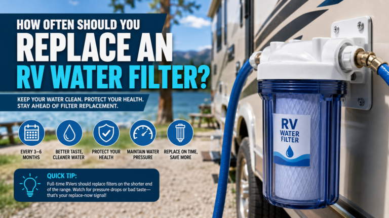 How often should you replace an RV water filter every 3 to 6 months