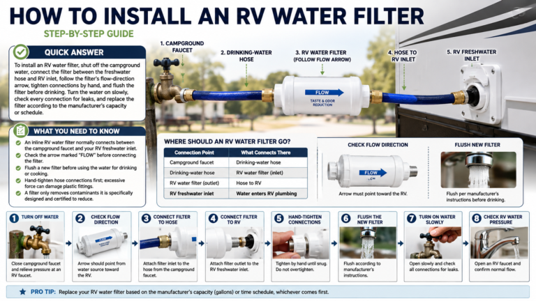 How to install an RV water filter step by step